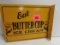 Antique Buttercup Ice Cream Dbl. Sided Metal Flange Sign