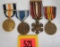 Lot of (4) Antique New York State Awards Inc. WWI, Traffic Service, Natl Guard