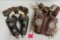 Lot of (3) Hubley Cowboy Cap Guns in Fancy Holsters, Non-working