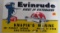 Evinrude Outboard Boat Motor Embossed Metal Dealership Sign, Knapik's Marine