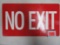 Antique NO EXIT porcelain sign