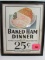 1928 Dated Wollworth Cardboard Baked Ham Dinner Sign