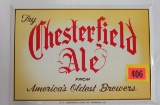 1960s Chesterfield Ale Metal Beer Advertising Sign