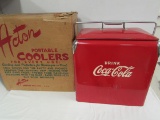 Antique Acton Coca Cola Metal Ice Chest Cooler in Orig. Box