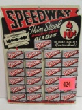 Antique Speedway Razor Blades Full Store Display NOS Mint