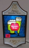 Excellent Meister Brau Beer Lighted Advertising Sign