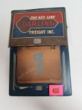 Antique Daring Freight Inc. (Grand Rapids, MI) Metal Advertising Calendar