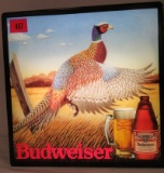 Excellent Budweiser Beer Pheasant Lighted Bar Sign