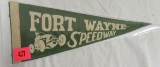 Vintage 1950s Fort Wayne Speedway Felt Pennant