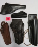 Lot of (5) Vintage Leather Pistol Holsters