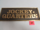 Excellent Vintage Solid Brass Wall Sign 