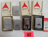 Group of (5) Vintage 1950s-1960s Zippo Advertising Lighters, (3) MIB