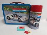 Vintage 1967 Auto-Race Metal Lunchbox & Thermos