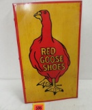 Antique Red Goose Shoes Double Sided Metal Flange Sign