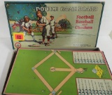 Original 1948 Parker Brothers Football - Baseball and Checkers Double Game Board Game