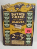 Antique Twenty Grand Razor Blades Full NOS Store Display