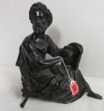 Outstanding Bronze Seated Scholar Sculpture