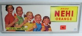 Excellent ca. 1950's Nehi Orange Soda Sign 11 x 28