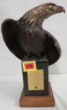 Stunning Vigilance Bald Eagle Bronze By Robert Taylor, EDS Retirement Presentation