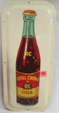 Excellent ca. 1940's/50's RC Cola Steel Bottle Sign 16 x 36