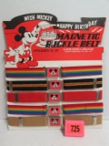 Vintage 1960's/70's Mickey Mouse Magnetic Belt Buckles Full Store Display