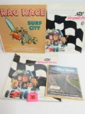 (4) Vintage Racing Related Records (3 Albums, 1 -45 Rpm)