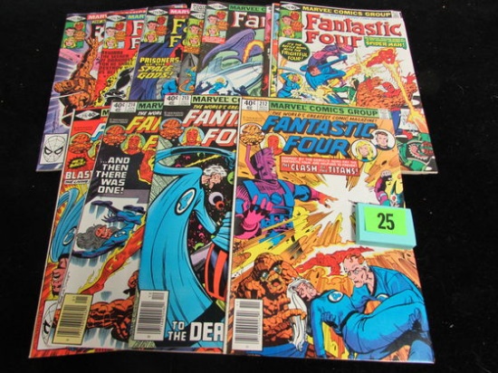 Lot (13) Diff. Bronze Age Fantastic Four #212-231