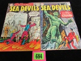 Sea Devils #19 & 28 Silver Age Dc