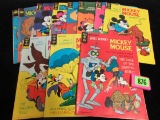Lot (11) Silver/ Bronze Age Walt Disney Mickey Mouse Gold Key Comics