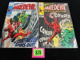 Daredevil #55 & 58 Late Silver Age Marvel Comics