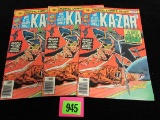(3) Ka-zar #14 (1976) All Rare .30 Cent Cover Variants