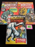 Monsters On The Prowl #11, 15, 28 Bronze Age Marvel Horror