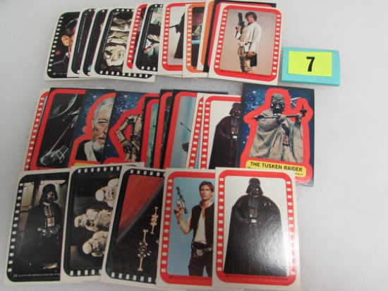 Lot (25) Vintage 1977 Topps Star Wars Sticker Insert Cards