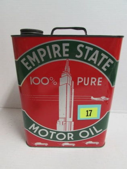 Antique Empire State Motor Oil 2 Gallon Can