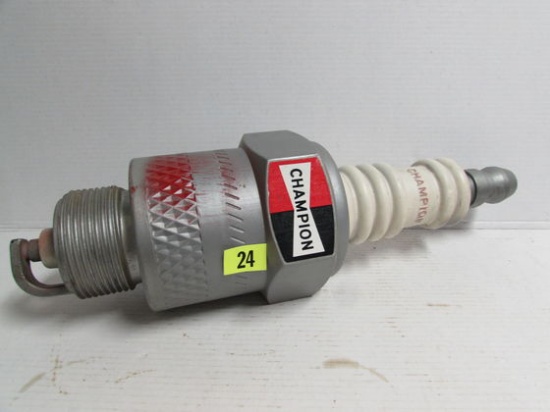 Vintage Champion Spark Plugs 22" Plastic Display