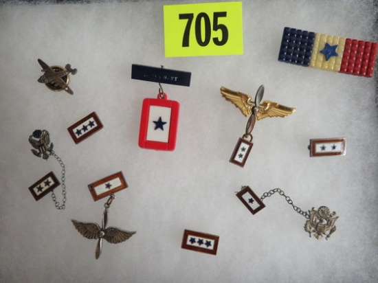 WWII Sweetheart Jewelry / Son in Service Lot of (10)