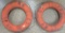 Lot of (2) Vintage Chinese Marked Life Rings some mild crackling and wear. Approx. 30