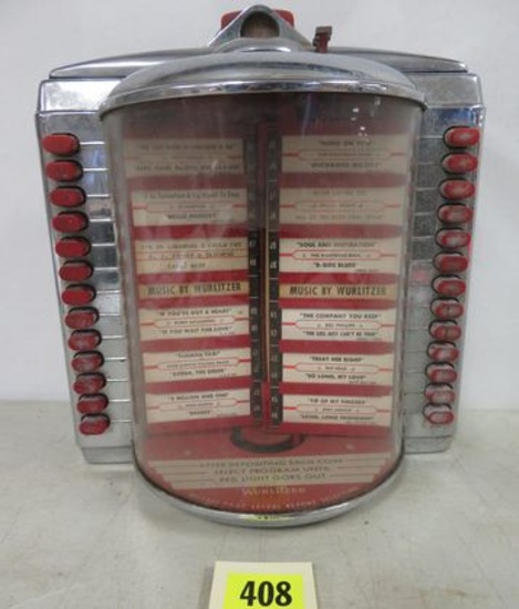 Vintage 1950s Wurlitzer Coin Op Juke Box Wall Box Consolete