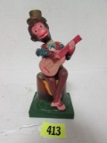 Antique Tin/ Celluloid Wind-Up Guitar Playing Monkey Toy