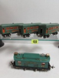 Lionel Pre-War O Gauge Passenger Train Set #253, 607, 607, 608