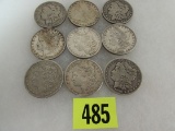 (9) Morgan Silver Dollars