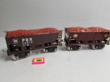 (2) Lionel/ MTH Standard Gauge Tin-Plate Ore Cars w/ Load