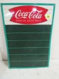 Dated 1958 Coca-Cola Coke Fishtail Chalkboard Menu Sign