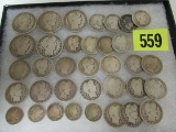 $9.25 Face Value Barber Halves, Quarters, Dimes (All 90% Silver)