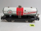 MTH Standard Gauge Tin-Plate Budweiser Beer Box Tanker Car