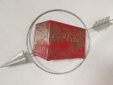 Rare Antique 1930's Coca Cola Kay Display Embossed Metal Arrow Sign