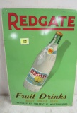 Redgate (England) Fruit Drink Metal Advertising Sign