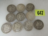 (10) Morgan Silver Dollars