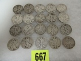 (20) Walking Liberty Silver Half Dollars