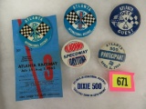 Collection of Vintage 1960s Nascar Pit / Particpant Badges - Pins